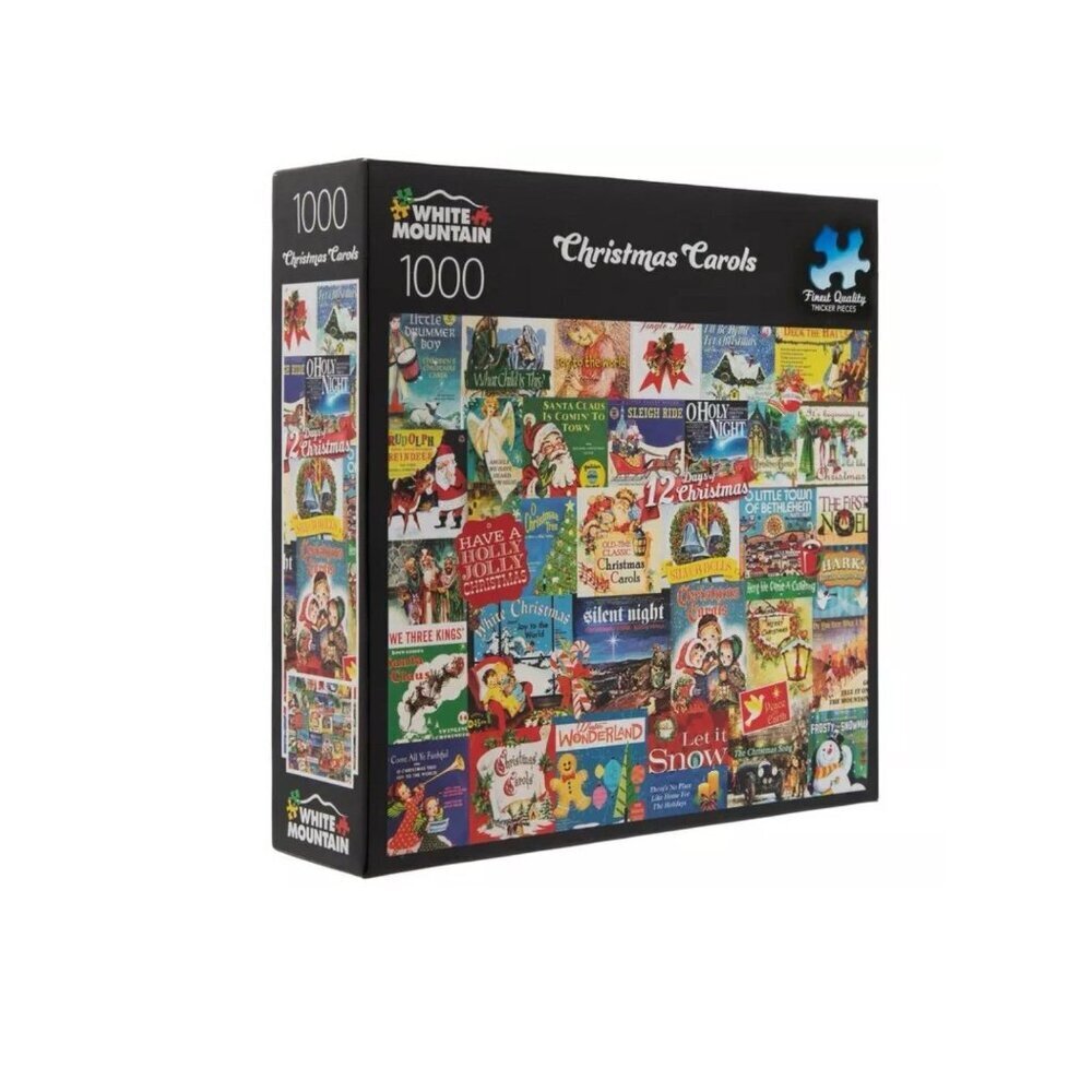 White Mountain Christmas Carols 1000-Piece Jigsaw Puzzle Mosaic Nostalgic, New